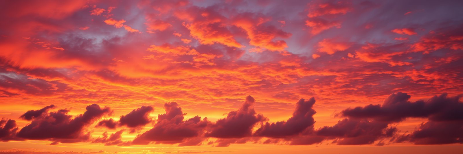 The image captures a dramatic sunset